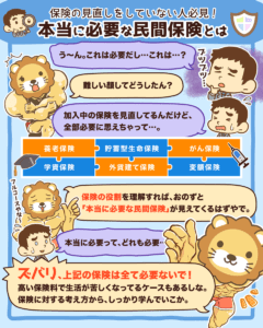 本当に必要な民間保険は3つだけ