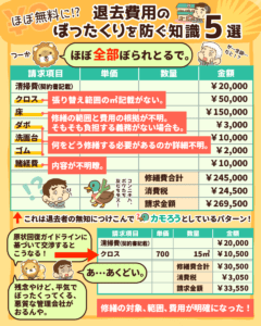 退去費用のボッタクリを防ぐ知識5選2