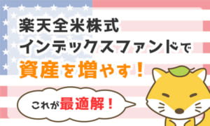 楽天・全米株式インデックス・ファンド積立投資&長期保有で資産を増やす