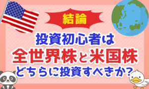 【結論】投資初心者は「全世界株」と「米国株」どちらに投資すべきか?