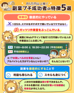 月5万円副業プチ成功者の特徴5選