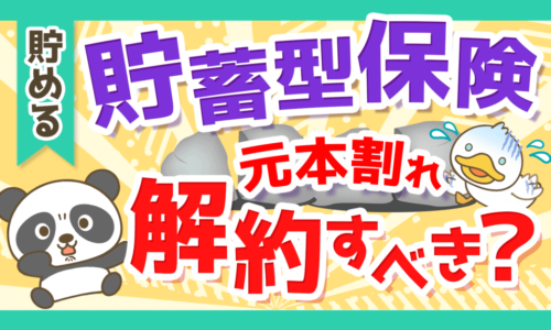 【永遠シリーズ】元本割れする貯蓄型保険を解約すべき?ズバッと回答!