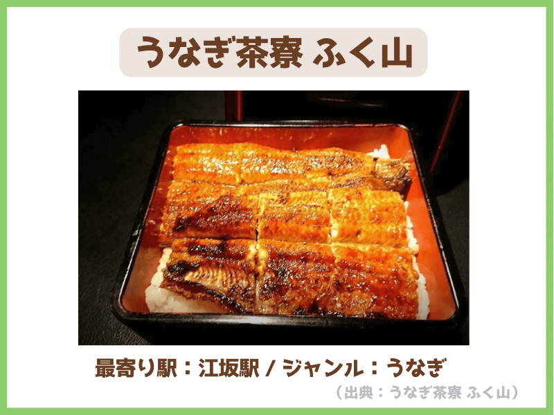 ⑲うなぎ茶寮 ふく山