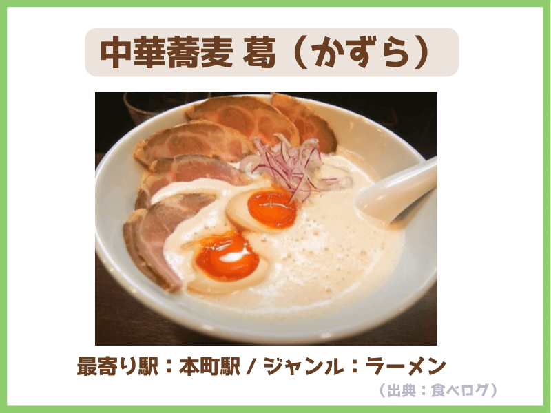 ㉒中華蕎麦 葛（かずら）