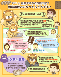 ヤバい!副業年収300万円の壁