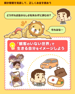「どうすれば自分らしさを失わずに済むの？」への答えとして「観客のいない世界で生きる自分をイメージしよう」と示す解説