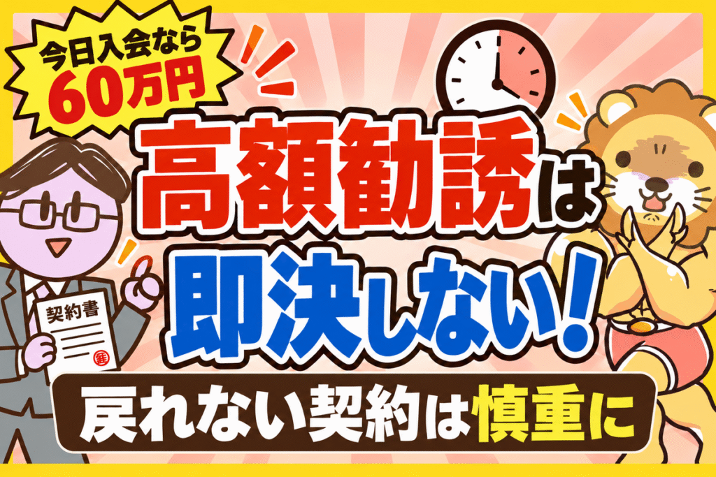 「今日入会なら」の高額勧誘は即決しない｜嫌な人と距離を置く方法